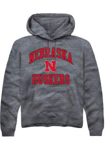 Summit Sportswear Nebraska Cornhuskers Youth Charcoal Number 1 Neutral Long Sleeve Hoodie