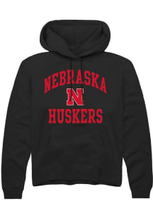 Summit Sportswear Nebraska Cornhuskers Youth Black Number 1 Neutral Long Sleeve Hoodie