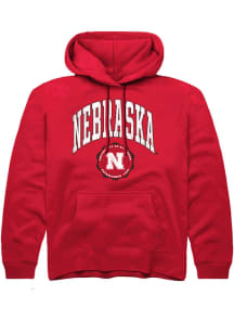 Summit Sportswear Nebraska Cornhuskers Youth Red Arch Seal Long Sleeve Hoodie