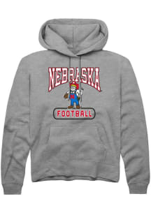 Summit Sportswear Nebraska Cornhuskers Youth Grey Herbie Pill Long Sleeve Hoodie