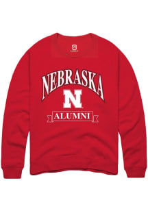 Summit Sportswear Nebraska Cornhuskers Mens Red Alumni Banner Long Sleeve Crew Sweatshirt