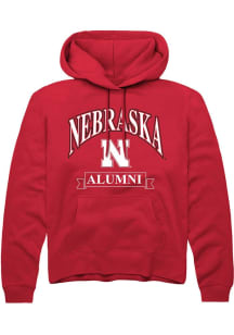 Summit Sportswear Nebraska Cornhuskers Mens Red Alumni Banner Long Sleeve Hoodie