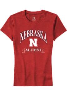 Summit Sportswear Nebraska Cornhuskers Womens Red Alumni Banner Short Sleeve T-Shirt