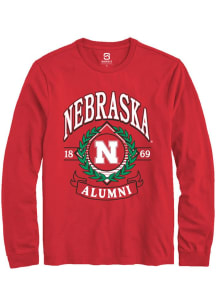 Summit Sportswear Nebraska Cornhuskers Red Alumni Wreath Long Sleeve T Shirt