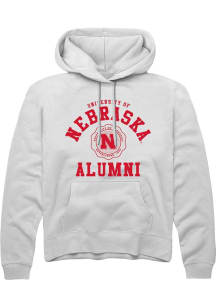 Summit Sportswear Nebraska Cornhuskers Mens White Alumni Arch Long Sleeve Hoodie