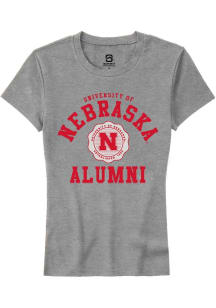Summit Sportswear Nebraska Cornhuskers Womens Grey Alumni Arch Short Sleeve T-Shirt