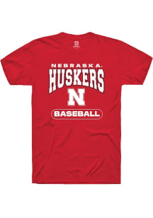 Summit Sportswear Nebraska Cornhuskers Red Baseball Short Sleeve T Shirt