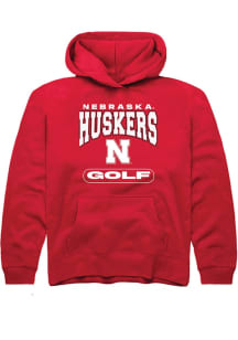 Summit Sportswear Nebraska Cornhuskers Youth Red Golf Long Sleeve Hoodie