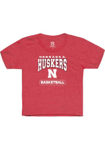Summit Sportswear Nebraska Cornhuskers Youth Red Basketball Short Sleeve T-Shirt