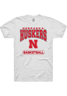 Summit Sportswear Nebraska Cornhuskers White Basketball Short Sleeve T Shirt