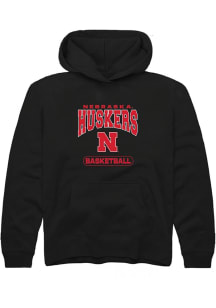 Summit Sportswear Nebraska Cornhuskers Youth Black Basketball Long Sleeve Hoodie