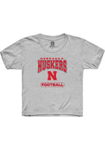 Summit Sportswear Nebraska Cornhuskers Youth Grey Football Short Sleeve T-Shirt
