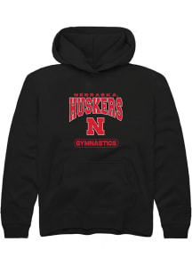 Summit Sportswear Nebraska Cornhuskers Youth Black Gymnastics Long Sleeve Hoodie