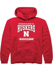 Summit Sportswear Nebraska Cornhuskers Youth Red Soccer Long Sleeve Hoodie