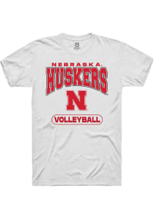 Summit Sportswear Nebraska Cornhuskers White Volleyball Short Sleeve T Shirt