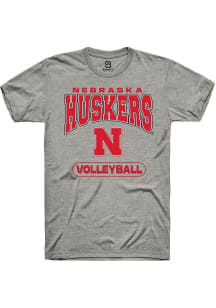 Summit Sportswear Nebraska Cornhuskers Grey Volleyball Short Sleeve T Shirt