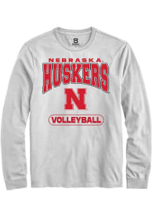 Summit Sportswear Nebraska Cornhuskers White Volleyball Long Sleeve T Shirt