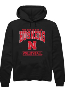 Summit Sportswear Nebraska Cornhuskers Mens Black Volleyball Long Sleeve Hoodie