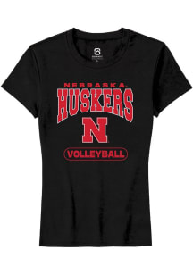 Summit Sportswear Nebraska Cornhuskers Womens Black Volleyball Short Sleeve T-Shirt