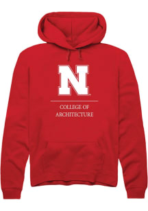 Summit Sportswear Nebraska Cornhuskers Mens Red College of Architecture Long Sleeve Hoodie
