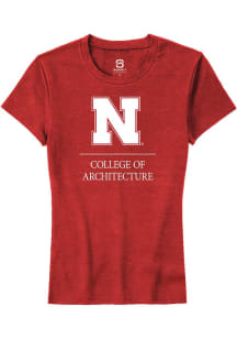 Summit Sportswear Nebraska Cornhuskers Womens Red College of Architecture Short Sleeve T-Shirt