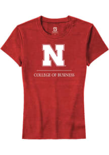 Summit Sportswear Nebraska Cornhuskers Womens Red College of Business Short Sleeve T-Shirt