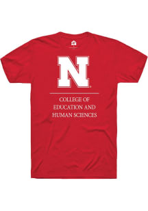 Rally Nebraska Cornhuskers Red College of Education and Human Sciences Short Sleeve T Shirt