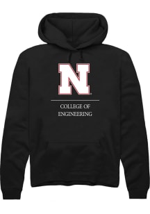 Summit Sportswear Nebraska Cornhuskers Mens Black College of Engineering Long Sleeve Hoodie