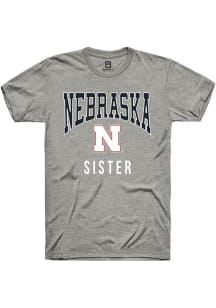 Summit Sportswear Nebraska Cornhuskers Grey Sister Short Sleeve T Shirt