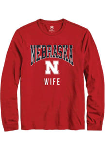Summit Sportswear Nebraska Cornhuskers Red Wife Long Sleeve T Shirt
