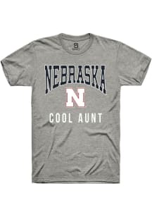 Summit Sportswear Nebraska Cornhuskers Grey Cool Aunt Short Sleeve T Shirt