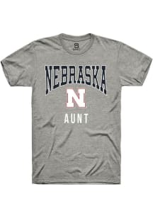 Summit Sportswear Nebraska Cornhuskers Grey Aunt Short Sleeve T Shirt