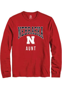 Summit Sportswear Nebraska Cornhuskers Red Aunt Long Sleeve T Shirt