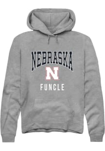 Summit Sportswear Nebraska Cornhuskers Mens Grey Funcle Long Sleeve Hoodie
