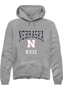 Summit Sportswear Nebraska Cornhuskers Mens Grey Niece Long Sleeve Hoodie