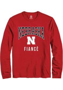 Summit Sportswear Nebraska Cornhuskers Red Fiancé Long Sleeve T Shirt