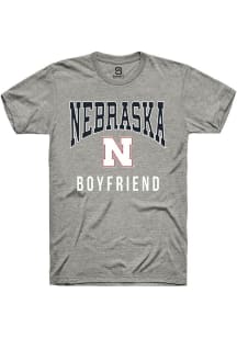 Summit Sportswear Nebraska Cornhuskers Grey Boyfriend Short Sleeve T Shirt