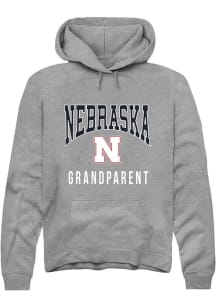 Summit Sportswear Nebraska Cornhuskers Mens Grey Grandparent Long Sleeve Hoodie