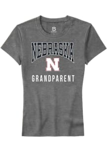 Summit Sportswear Nebraska Cornhuskers Womens Grey Grandparent Short Sleeve T-Shirt