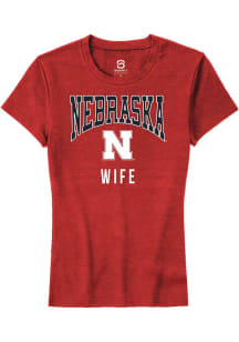 Summit Sportswear Nebraska Cornhuskers Womens Red Wife Short Sleeve T-Shirt