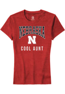 Summit Sportswear Nebraska Cornhuskers Womens Red Cool Aunt Short Sleeve T-Shirt