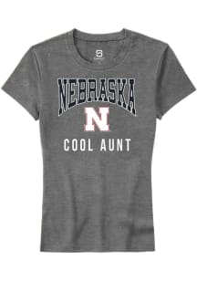 Summit Sportswear Nebraska Cornhuskers Womens Grey Cool Aunt Short Sleeve T-Shirt