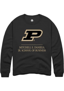 Rally Purdue Boilermakers Mens Black Mitchell E. Daniels, Jr. School of Business Long Sleeve Crew..