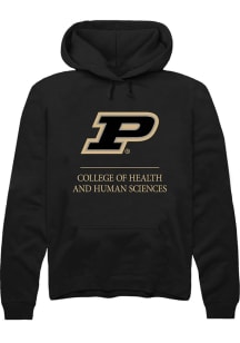 Rally Purdue Boilermakers Mens Black College of Health and Human Sciences Long Sleeve Hoodie