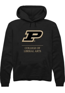 Rally Purdue Boilermakers Mens Black College of Liberal Arts Long Sleeve Hoodie