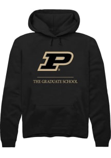 Rally Purdue Boilermakers Mens Black The Graduate School Long Sleeve Hoodie