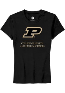 Rally Purdue Boilermakers Womens Black College of Health and Human Sciences Short Sleeve T-Shirt