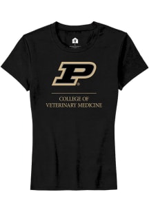 Rally Purdue Boilermakers Womens Black College of Veterinary Medicine Short Sleeve T-Shirt