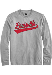 Rally Louisville Cardinals Grey Tail Long Sleeve T Shirt