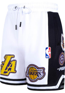 Pro Standard Los Angeles Lakers Mens White Pick Stitch Shorts